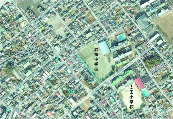 岩槻駅跡の航空写真