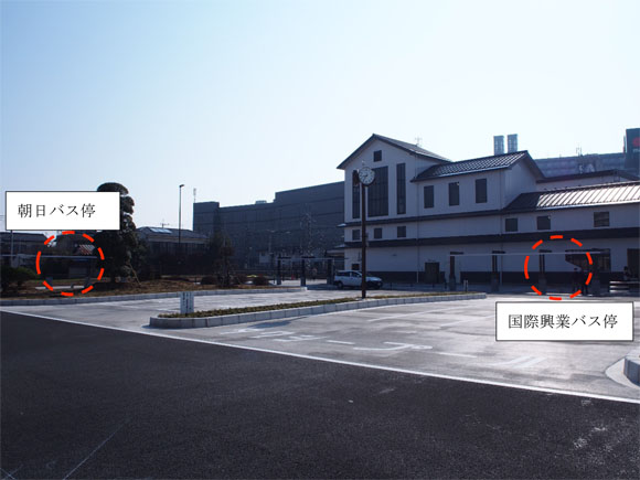 岩槻駅西口バス停位置